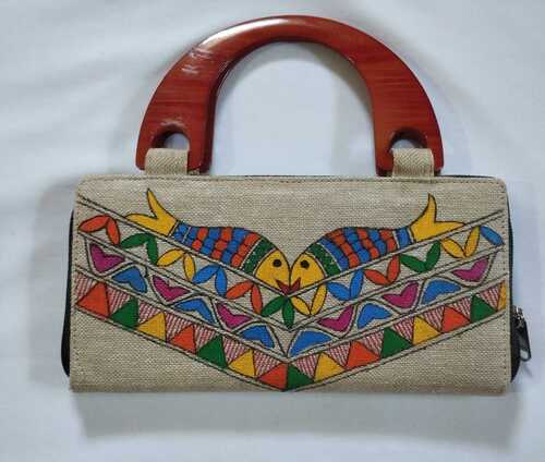 Jute Printed handbag for women