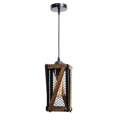 Wooden Box Hanging Light 