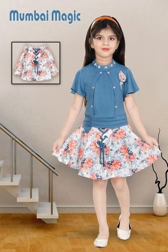 Casual Wear Multi-Color Kids Girls Frocks