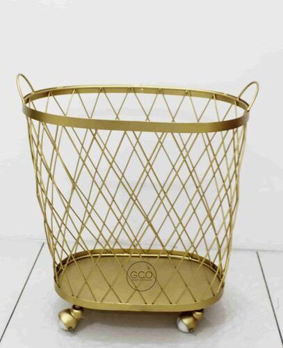 Iron Laundry Basket With Moving Wheels