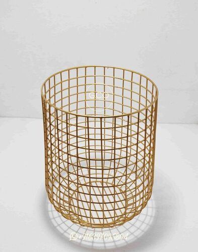 Iron Tapper Multi Purpose Basket With Golden Powder Coated Finish