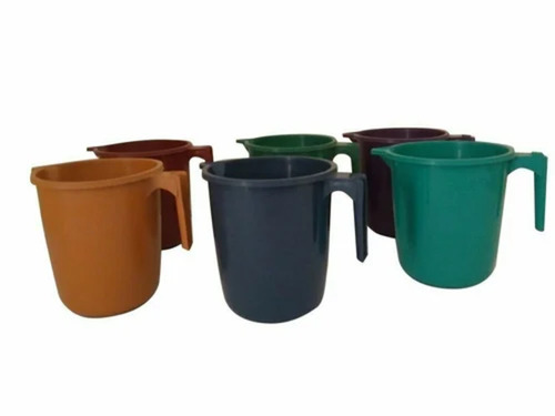 Multi Color Plain Pattern Plastic Material Bath Mug For Bathroom