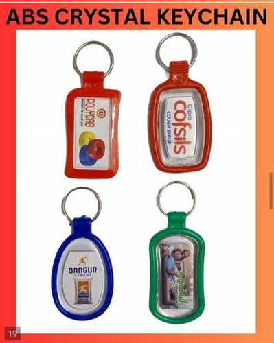 Multi Color Printed Pattern Abs Crystal Keychain 