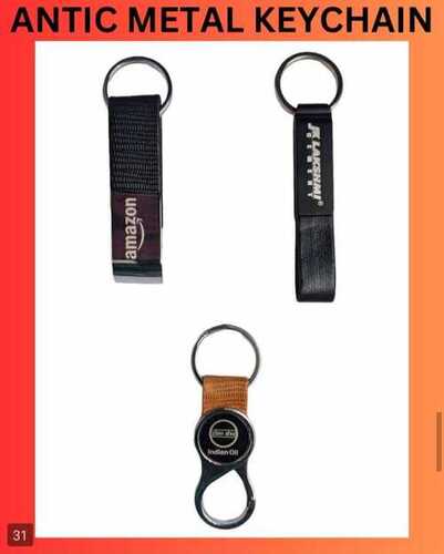 Multi Color Printed Pattern Antic Metal Keychain