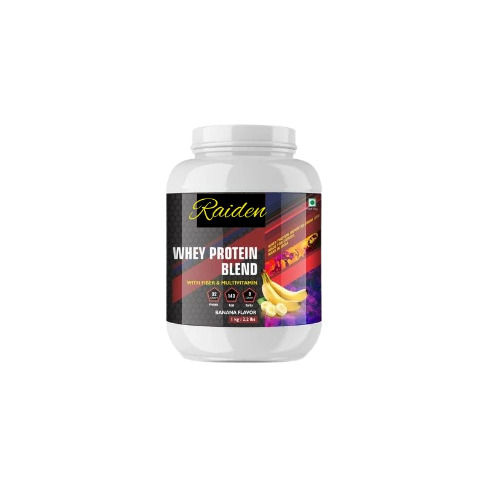 Banana Flavour Whey Protein Blend With Fiber And Multivitamin Supplement