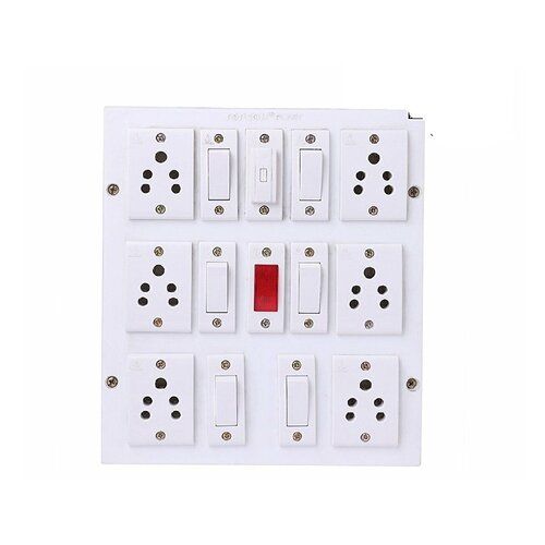 Wall Mounted Rectangular Shock Proof Electrical Multi Socket Switch Boards