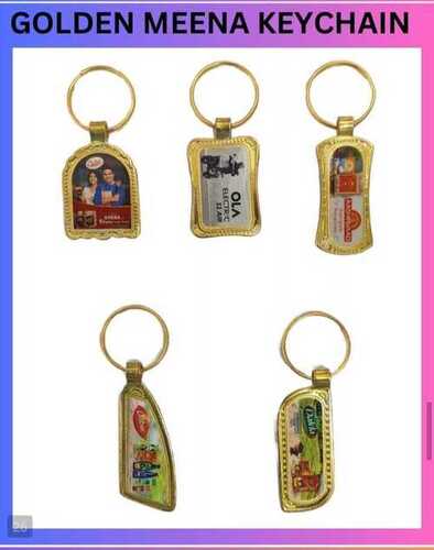 Golden Designer Meena Keychain