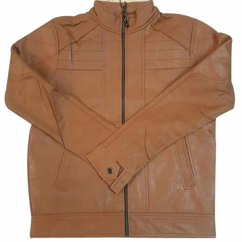 Daily Wear Regular Fit Long Sleeves Plain Leather Extremely Warm Mens Winter Jackets