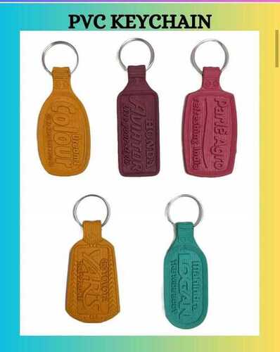 Multi Color Printed Pattern Pvc Material Key Chain