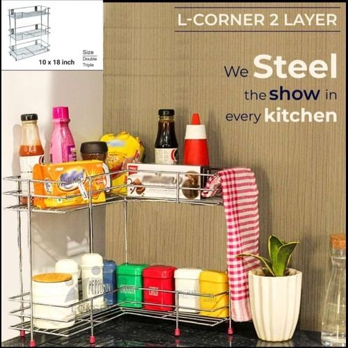 Wall Mounted Stainless Steel Kitchen Rack For Home