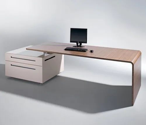 Rectangular Polished Wood Computer Desk Table