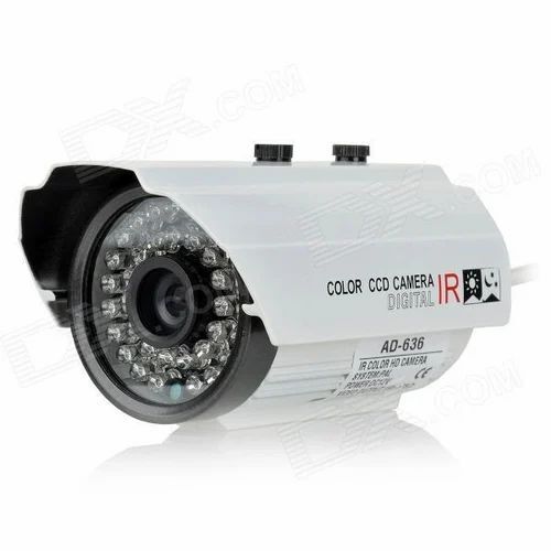 White Color Round Shape Night Vision Cctv Camera