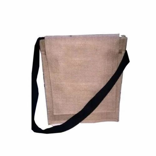 Jute Laptop Bag - Standard Size, Brown Color | Hand Wash, Machine Wash, Eco-Friendly, Customizable Design