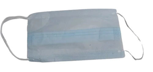 Non Woven Disposable Face Mask - 1 Ply, Light Blue Color, Non Sterile for Hospital Use