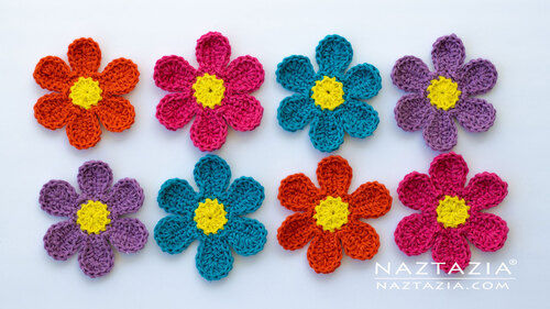 Handmade Multi-Color Decorative Crochet Flower