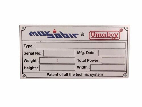 Printed Aluminium Name Label