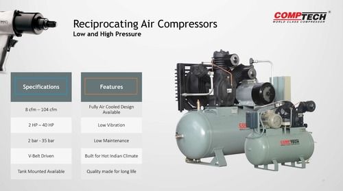 High Working Capacity Reciprocating Air Compressors