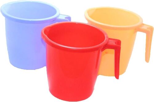 Leak Proof Crack Resistant Easy Grip Round Rigid Plastic Bath Mugs