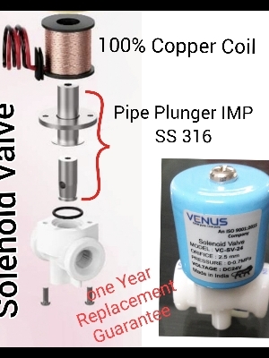 Water Purifier Solenoid Valve - High Pressure Blue And Green | Customized Two-way Thread Connection Medium Temperature Handling Festo Type Design Lightweight 140 Gm