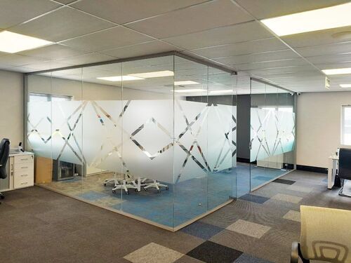 Transparent Flat Aluminum Glass Office Partitions Wall