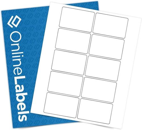 Rectangle White Blank Labels