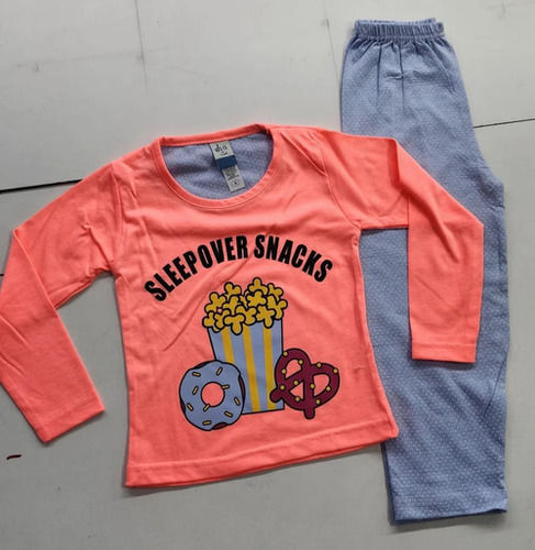 Casual Wear Kids Printed T-shirts With Lower