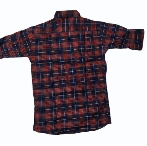 Mens Casual Wear Washable Double Pocket Checked Cotton Shirts