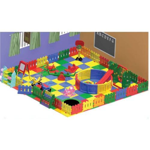 Indoor Playzone Centre - Plastic Material, L15 X W10 FT, Multicolor | Best Quality, Kids Friendly, Highly Durable, Safety First