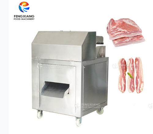 Industrial High Efficiency 304 Stainless Steel Large Pork Belly Cutting Machine - 400 Kg/hr Capacity, Advanced Safety Features, Easy Operation & Maintenance, Versatile for Food Processing Facilities
