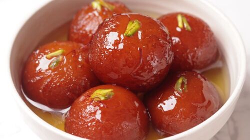 Brown Yummy And Tasty Round Shape Gulab Jamun 