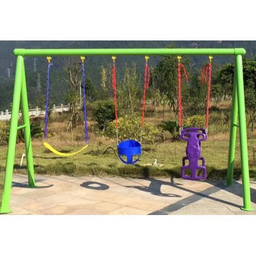 MULTICOLOR OUTDOOR TRIPLE SWING FOR KIDS