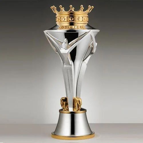 Mantra Woodcrafts Silver Designer Metal Trophy