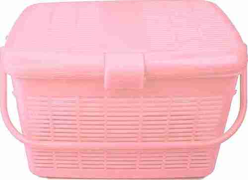 Sturdy Construction Pink Plastic Baskets