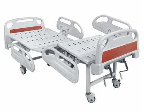 Foldable Durable ICU Bed - Metal, Red and White | Portable, New, For Hospital