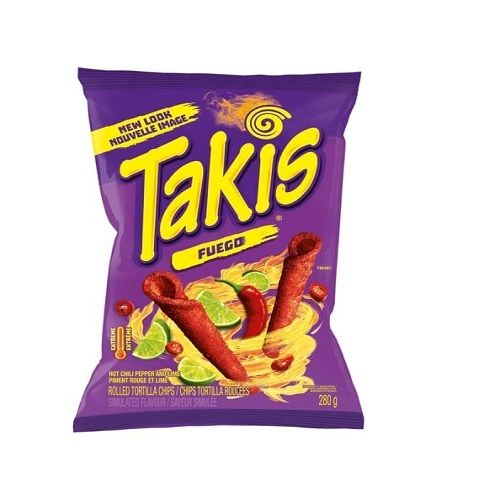 Takis Fuego Tortilla Chips Spicy Chili Pepper & Lime Flavour In A New Size Of 9.9 oz (280 g)