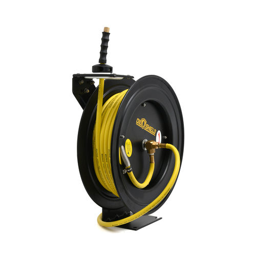 BluShield 3/8 Retractable Stainless Steel Pressure Washer Hose Reel with  Aramid Braided Hose, 6' Lead-in Hose