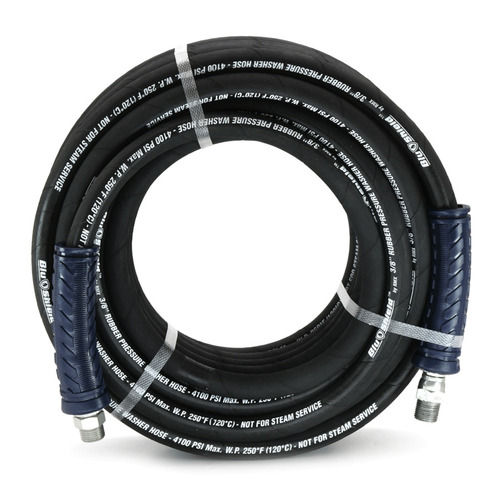 Blushield Kevlar-Braided Pressure Washer Rubber Hose 3/8"X10 Mtr With Fittings