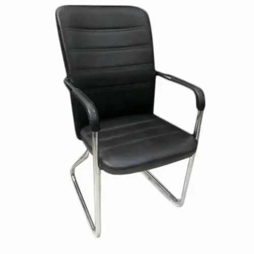 Attractive Designs Fixed Black Steel Office Visitor Chair