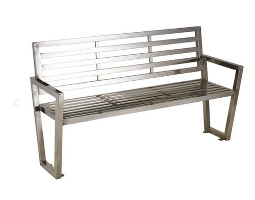 Portable Durable Rectangular Polished Stainless Steel Bench