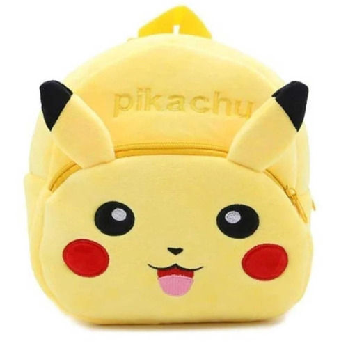 Yellow Zipper Pikachu Kids School Bag