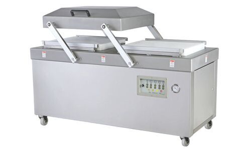 TAJPACK Vacuum Packaging Machine - Single & Double Chamber, 10MM Sealing Length, 500W Power, Rust Proof Silver Finish, Electric Drive, Efficient Performance, Custom Dimensions Available