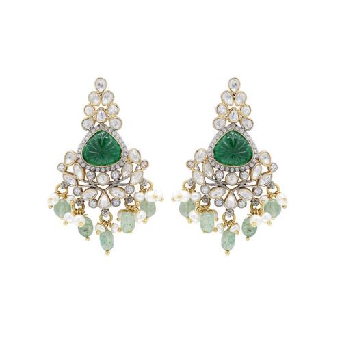 Kundan Meena Earrings