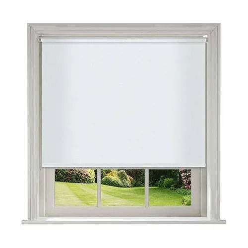 6 Feet Width White PVC Plain Roller Blinds