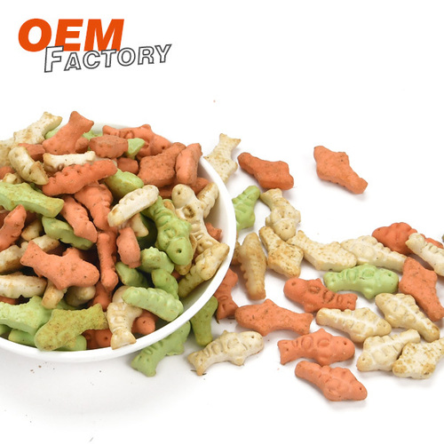 Fish-shaped Cat Biscuit Treats Rice Flour Egg Yolk Base,