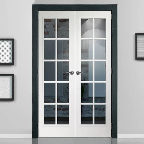 White And Black Color French Doors