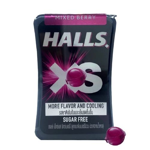 Halls XS Mixed Berry Flavored Sugar-Free Candy, 0.5 oz / 15g: