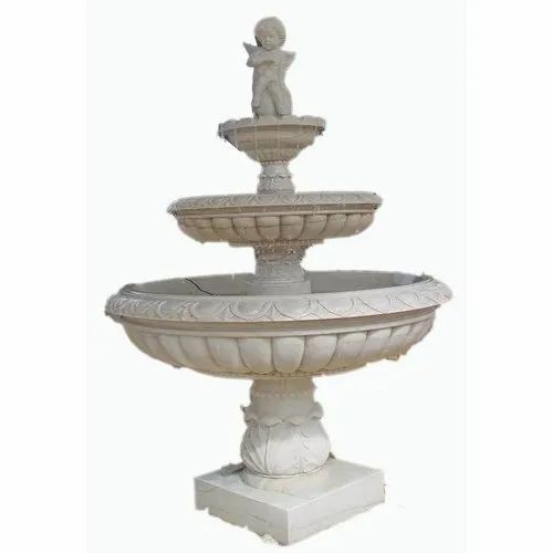 Decorative White Marble Fountain For Outdoor