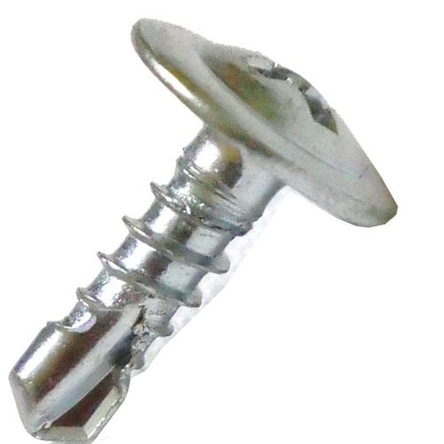 Self Drilling Screw - Carbon Steel, Polished Silver Finish | Durable, Rust Free, High Strength For Commercial Use