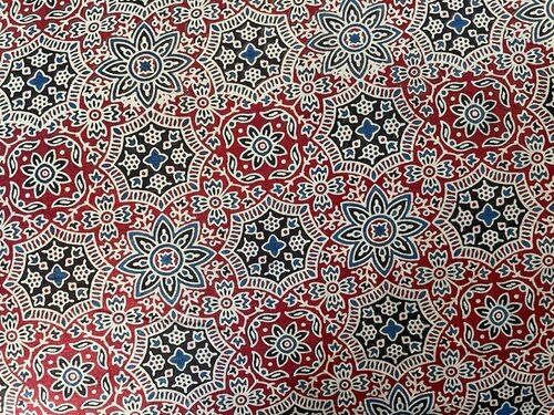 Handmade Ajrakh Printed Cotton Fabric