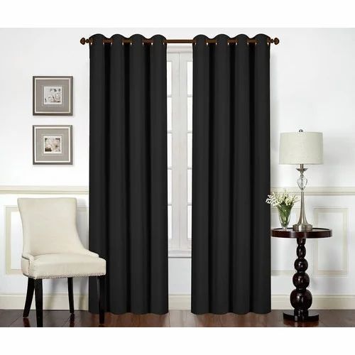 Polyester Residential Window Curtain Pattern Plain